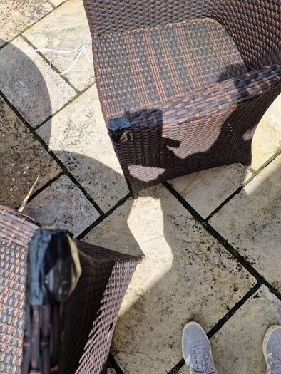 garden table and 3 chairs