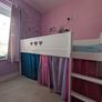 White wooden mid sleeper with pull out desk Image 3