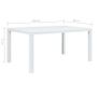 Garden Table White 150x90x72 cm Plastic Rattan Look Image 5