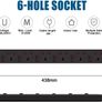 6 Way Extension Leads with Surge Protection, Wall Mounted Power Strips with Individual Switches 13A UK Plug (2M, Black) Image 3