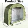 Bike Storage Shed Tent, Portable Bicycle Storage Sheds 210D Oxford PU4000 Waterproof Bike Cover Shelter for 2 Bikes, Perfect for Outdoor Camping Lawn Bike Storage, Garden Tools (200x80x165cm) Image 2