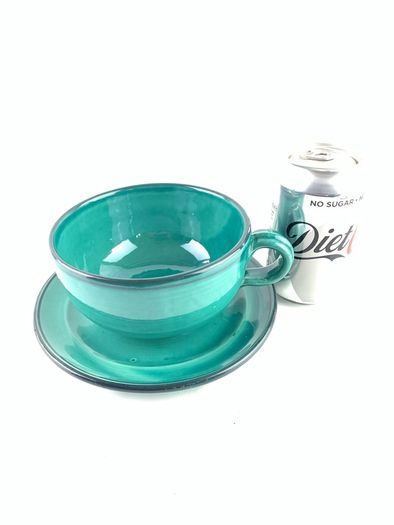 Distinctive luxurious 70s Gunther Lambert latte cup and saucer