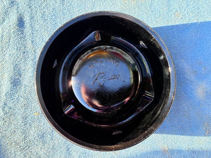 Vintage Hooper Struve glass ashtray