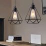 2 geometric metal industrial light shades Image 4
