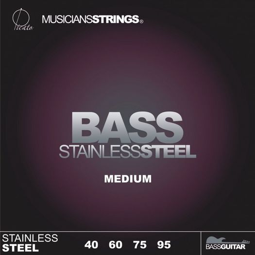 Bass Strings Medium Scale Round Wound Stainless Steel 40-95 Picato