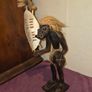 Carved African Warrior Statue Image 2
