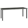 Garden Dining Table Grey 180x70x73 cm Poly Rattan Image 5