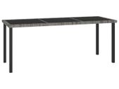 Garden Dining Table Grey 180x70x73 cm Poly Rattan