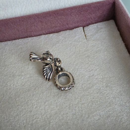 Pandora dove of peace dangle charm perfect condition fully hallmarked