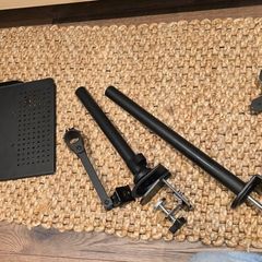 multiple Desk monitor, laptop, speakers stand