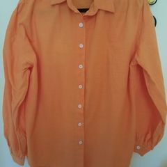 100% Cotton Oversized Orange Shirt - January Clearance