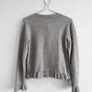 Pre Owned Gallery Grey Ruffle Trim Button-Down Cardigan Image 4
