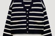 Zara 100% Wool Knitted Cardigan