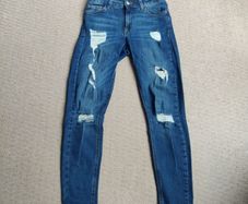 Blue Ripped jeans, as good as new, size 10