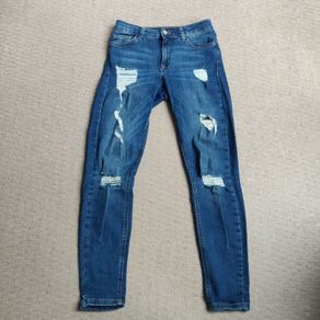 Blue Ripped jeans, as good as new, size 10