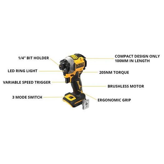 Dewalt DCF850N-XJ 18v Compact Impact Driver Body only
