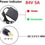 72V Charger 5A 20S Lithium-ion Battery Pack Charger 84V 5A Intelligent Fast Charging EU Plug With Cooling Fan Image 2