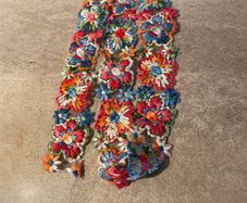 multi-color embroidered floral fabric trim /lace ribbon.