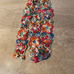 multi-color embroidered floral fabric trim /lace ribbon.
