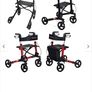 Goplus Folding Rollator Lightweight Aluminum Walker Image 7