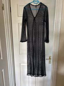 Black fishnet  long cardigan/shrug