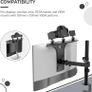 HumanCentric DSLR Monitor Mount Large, Desk Camera Mounting, Light Webcam, Microphone Shelf for Monitor VESA Arm, Replace Clamp Tripods, 100x100mm Patterns, Aluminum, Hardware Included Image 5