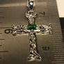 Sterling Silver Celtic Pattern Cross and  chsin Image 2