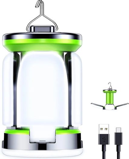 Camping Lantern Rechargeable, 2000 Lumen Ultra Bright Camping Lights Lamp - 7 Light Modes, 60 LED Hanging Tent Lamp, 10+ Hrs Battery Life for Outdoor, Power Cuts, Emergency, Fishing, Hiking etc