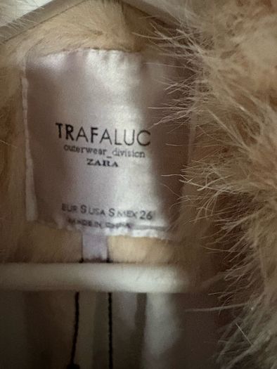 New with tags Zara faux fur in blonde