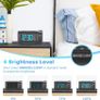 Projection Alarm Clock, Alarm Clocks Bedside Mains Powered, Projection Clock with FM Radio, Large VA Display, 4-Level Dimmer, Snooze, Digital Clock for Bedroom Image 7