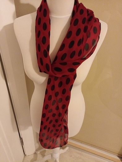 Long polka dot scarf