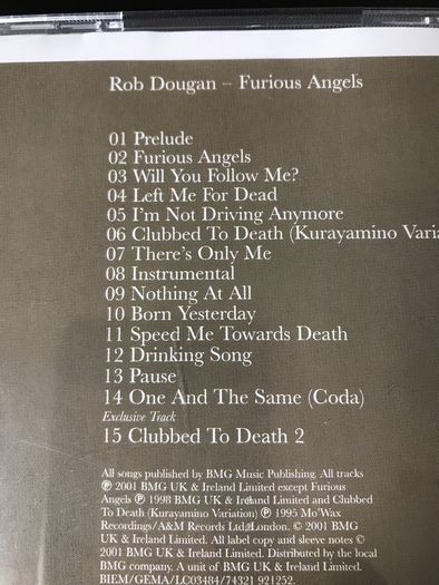 Rob Dougan "Furious Angels"