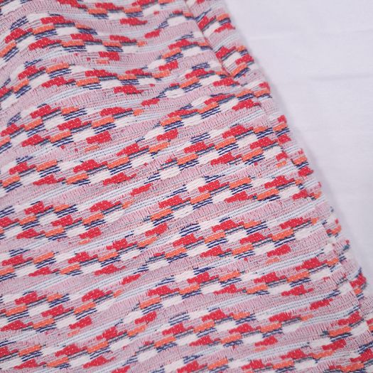 Milk & Honey Red Pink Textured Tweed High Waisted Shorts Size L