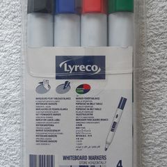 Lyreco Whiteboard Marker Medium Bullet Assorted Pack of 4 Home Office School College