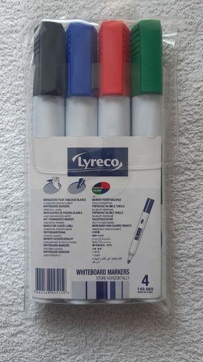 Lyreco Whiteboard Marker Medium Bullet Assorted Pack of 4 Home Office School College