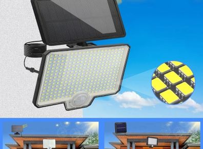 New. X2 Solar Motion Sensor 294 LED Wall Light 4 Modes Waterproof Adjustable Brightness (Free Delivery)