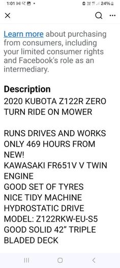 Ride on lawn mower