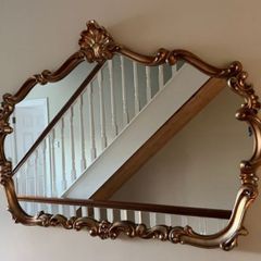 Antique style gold mirror