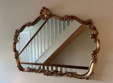 Antique style gold mirror
