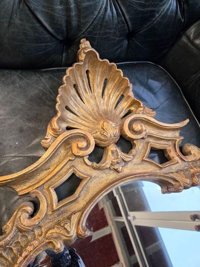 Vintage Portuguese Gilt Gesso Bevelled Glass Mirror