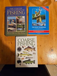 3 X Fishing Books.  1 X The Concise Encyclopedia Of Fishing. Coarse,sea, And Fly Fishing.  By Gareth Purnell-alan Yates-chris Dawn. First Edition Large Volume Hardback In Good Condition.  Plus The Sports Fisherman. See Photos For Same.