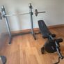 Weider Pro 490 DC Olympic Bench, Squat Rack, 20kg Olympic Bar & Weights Image 3