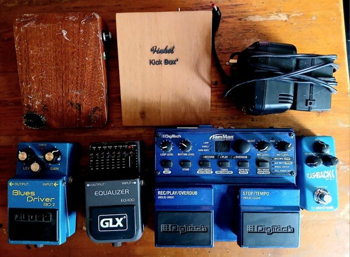Guitar And Stomp Pedal Assortment.