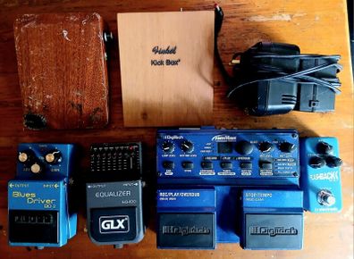 Guitar And Stomp Pedal Assortment.