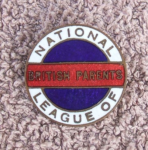 National League of British Parents - enamel membership badge