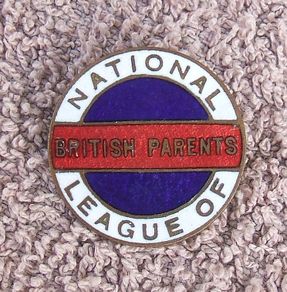 National League of British Parents - enamel membership badge