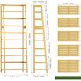 Bamboo Ladder Shelf, 5-Tier Bookshelf Image 2