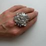 Silver tone sparkling ring Image 2