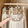 White Plastic Hangers with Clips for Skirts or Trousers White Plastic Hangers with Clips for Skirts or Trousers x20 Image 2