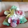 Vintage Bone China Brooch. Image 4